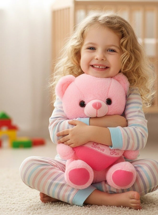 Toyland دب تيدي محشو ناعم 30 سم بتصميم قلب - Image 2